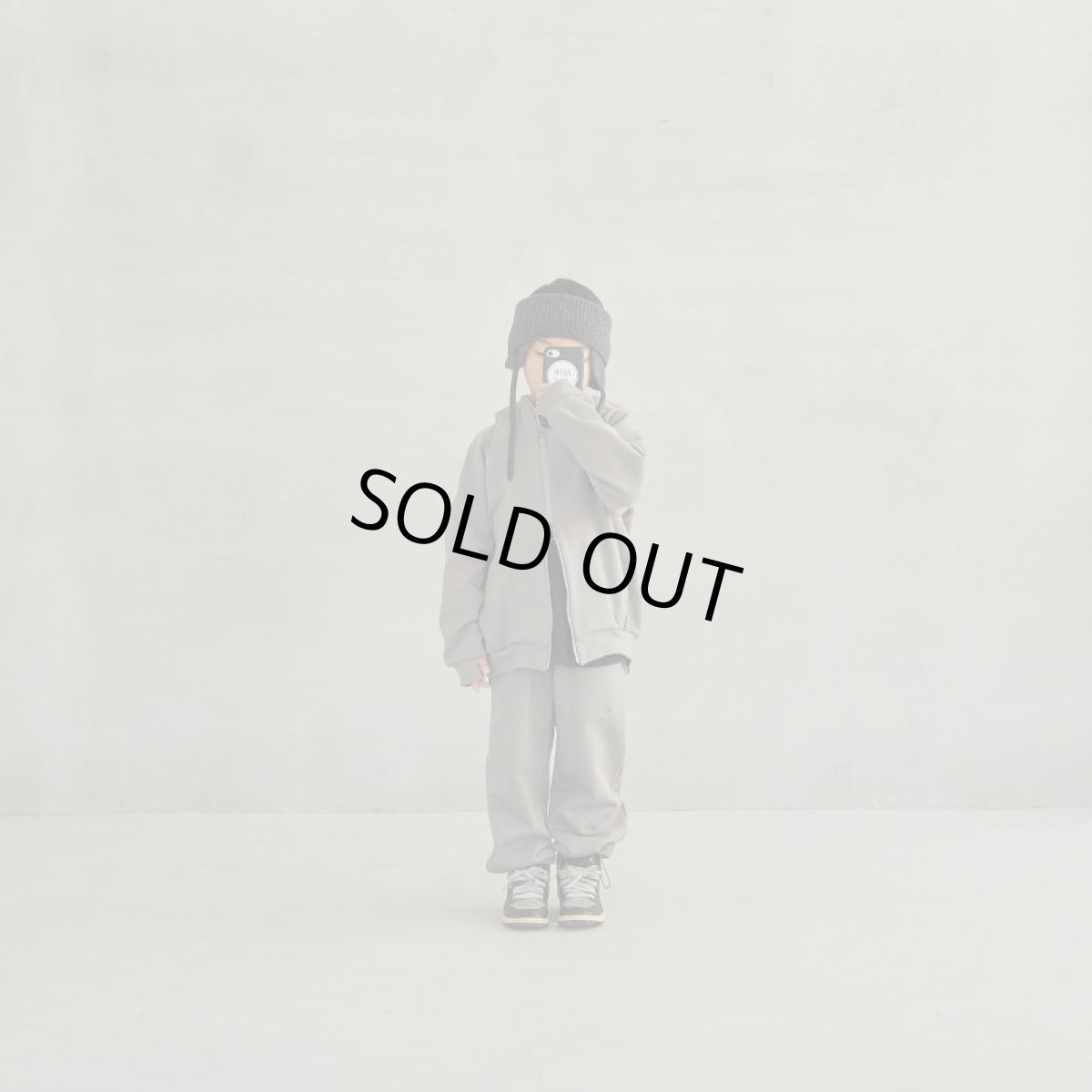 画像2: MOUNTEN. マウンテン 子供服 sweat zip hoodie 【greige】【145-155cm】 (2)