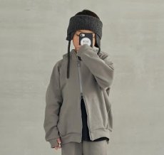 画像1: MOUN TEN.（マウンテン）子供服 sweat zip hoodie 【greige】【145-155cm】 (1)