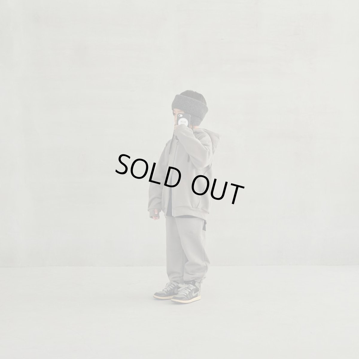 画像3: MOUNTEN. マウンテン 子供服 sweat zip hoodie 【greige】【145-155cm】 (3)