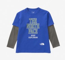 画像1: ノースフェイス キッズ tシャツ THE NORTH FACE LTSピカティー LTS Pika Tee【TB/TNFブルー】 【100 110 120 130 140 150】 (1)