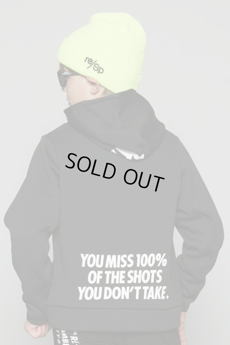 画像2: RESP アールイーエスピー RE/SP フーデッドパーカー 【BLACK】【130 140 150 160】 (2)