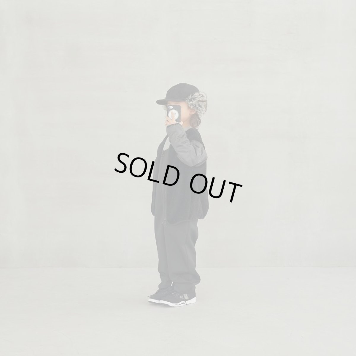 画像3: MOUNTEN. マウンテン 子供服 quilt x boa blouson【black】【145-155cm】 (3)