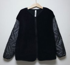 画像6: MOUNTEN. マウンテン 子供服 quilt x boa blouson【black】【110-140cm】 (6)