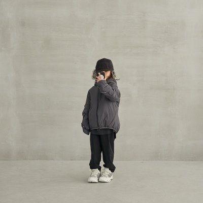 画像1: MOUNTEN. マウンテン 子供服 stretch warm pants 【black】【110-140cm】