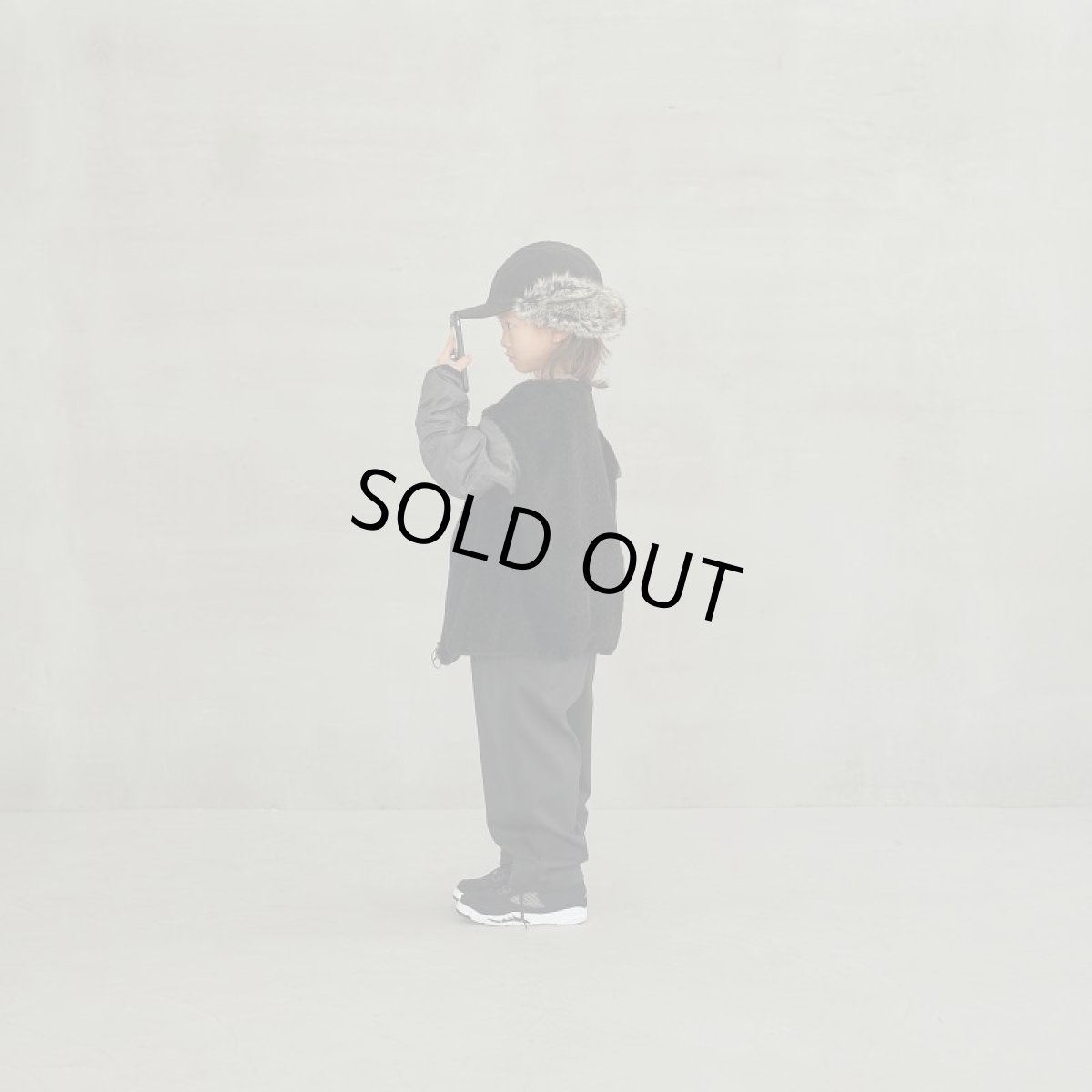 画像4: MOUNTEN. マウンテン 子供服 quilt x boa blouson【black】【145-155cm】 (4)