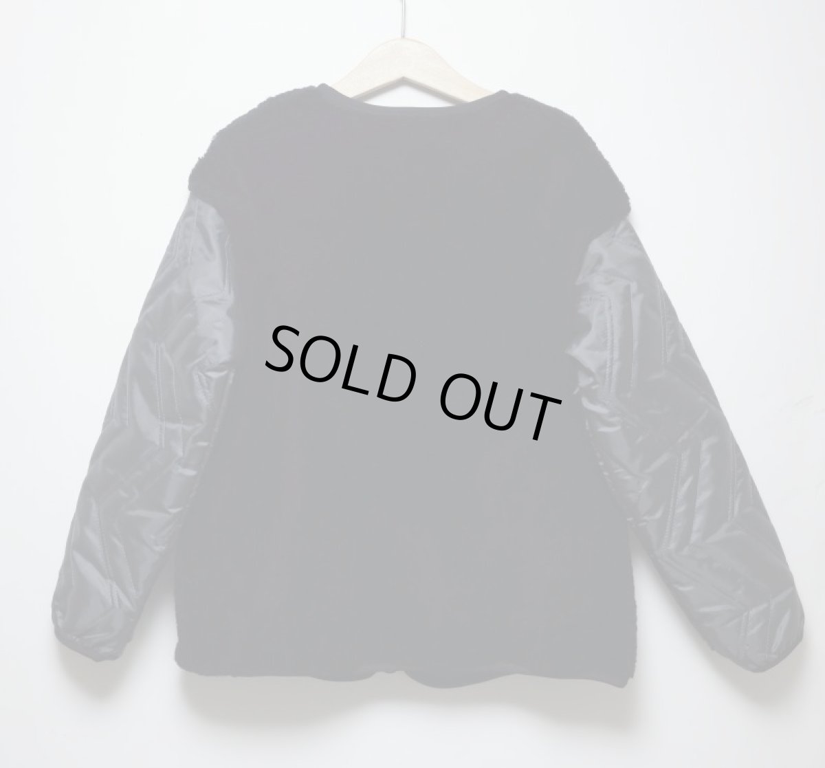 画像7: MOUNTEN. マウンテン 子供服 quilt x boa blouson【black】【145-155cm】 (7)