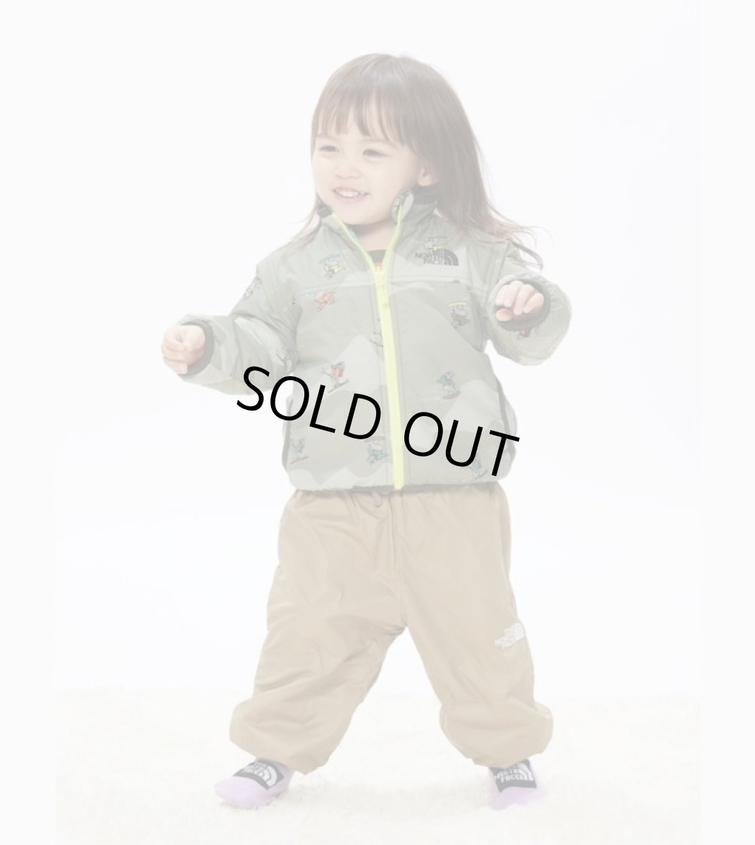 画像2: ノースフェイス ベビー アウター THE NORTH FACE ノベルティリバーシブルコージージャケット B Novelty Reversible Cozy Jacket【SY/スノーイエティ】 【80 90】 (2)