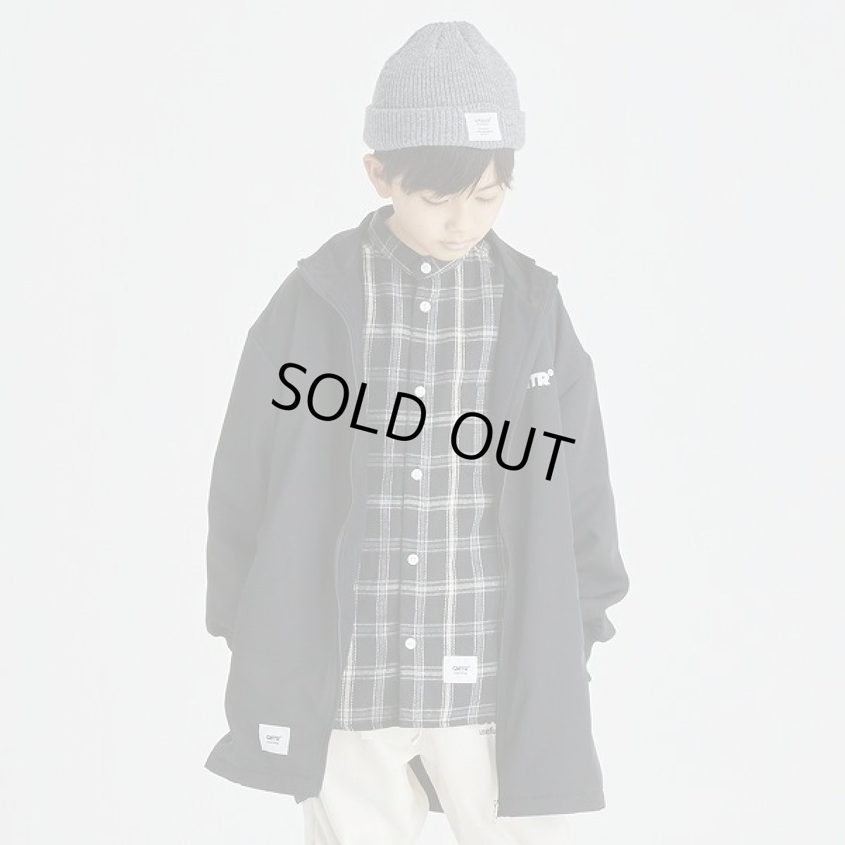 画像1: GENERATOR ジェネレーター スタンドカラーコート【BK/ブラック】【110-160cm】 (1)