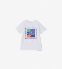 画像1: THE NORTH FACE ザ・ノース・フェイス S/S Getmoted Graphic Tee キッズ ショートスリーブゲットモテッドグラフィックティー  ホワイト(W) 100cm 110cm 120cm 130cm 140cm 150cm NTJ32473 (1)