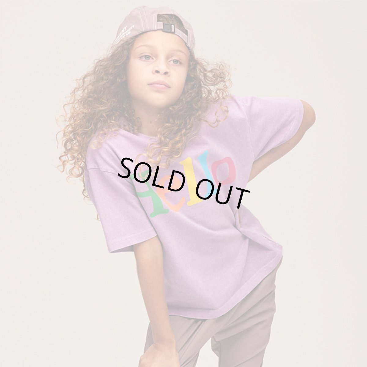 画像1: SMOOTHY スムージー USAコットンHELLO Tee【PURPLE】【90-160cm】 (1)