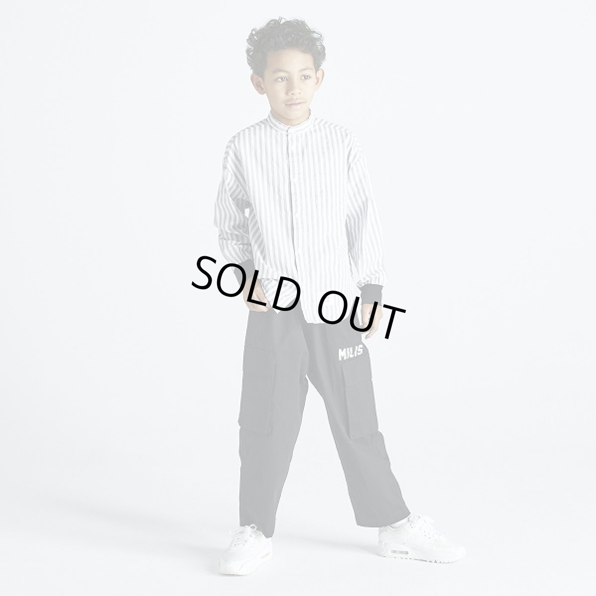 画像2: GENERATOR ジェネレーター バンドカラーシャツ GY/グレー 110cm 120cm 130cm 140cm 150cm 160cm (2)