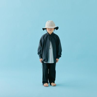 画像1: MOUN TEN./MOUNTEN/マウンテン/キッズ/ジュニア/子供服 light shirt blouson black 110cm 125cm 140cm