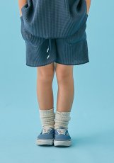 画像1: MOUN TEN. マウンテン bicolor waffle shorts navy x brown 110cm 125cm 140cm (1)