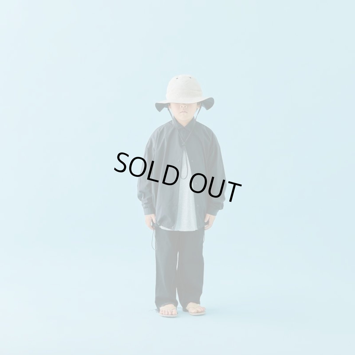 画像2: MOUN TEN./MOUNTEN/マウンテン/キッズ/ジュニア/子供服 light shirt blouson black 110cm 125cm 140cm (2)