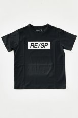 画像4: RE/SP アールイーエスピー RESP BOX TEE BLACK 130cm 140cm 150cm 160cm  (4)