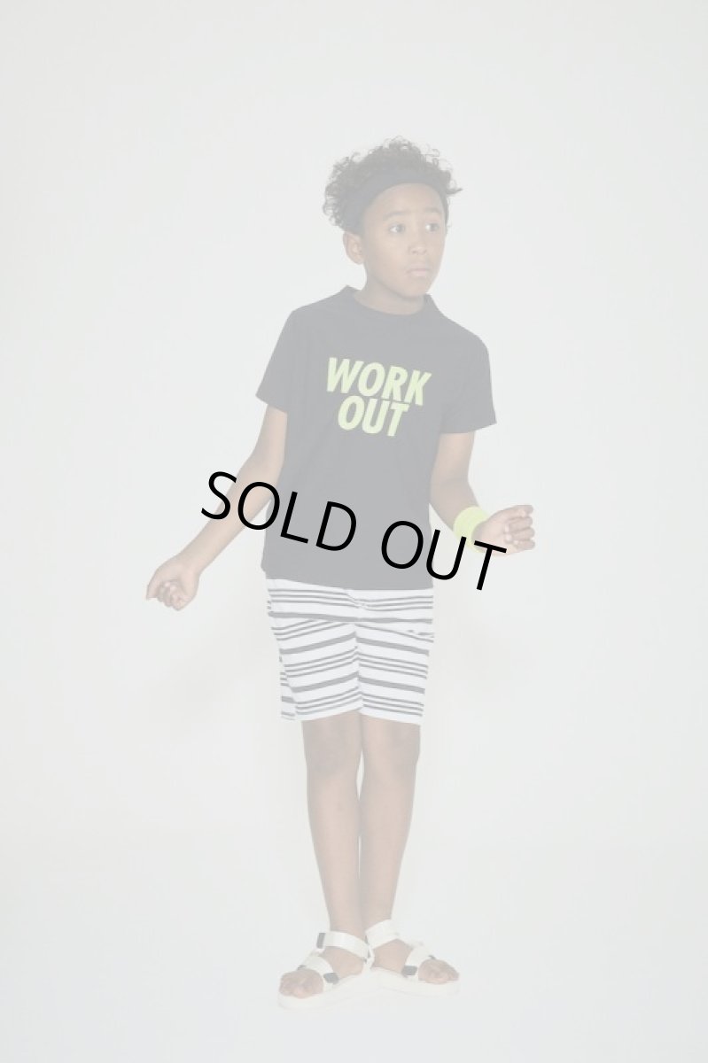 画像2: RE/SP アールイーエスピー RESP WORKOUT TEE BLACK 130cm 140cm 150cm 160cm  (2)