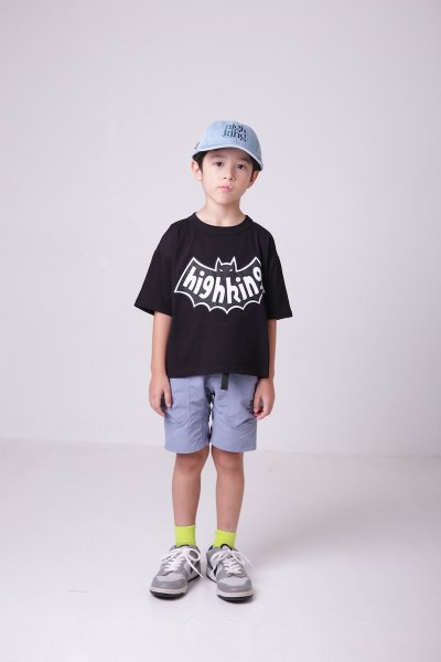 画像1: HIGHKING ハイキング bat short sleeve black 130cm 140cm 150cm 160cm