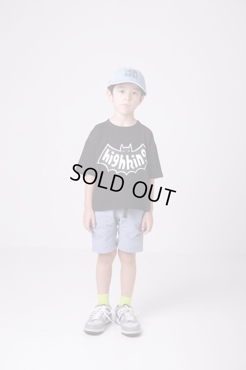 画像2: SALE30%OFF HIGHKING ハイキング bat short sleeve black 130cm 140cm 150cm 160cm (2)