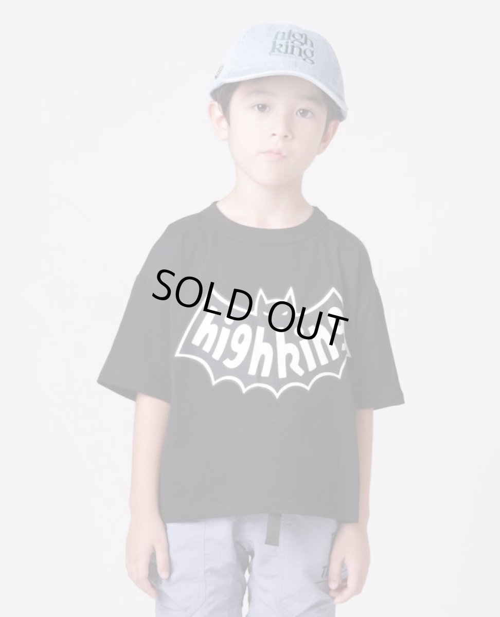 画像1: SALE30%OFF HIGHKING ハイキング bat short sleeve black 130cm 140cm 150cm 160cm (1)