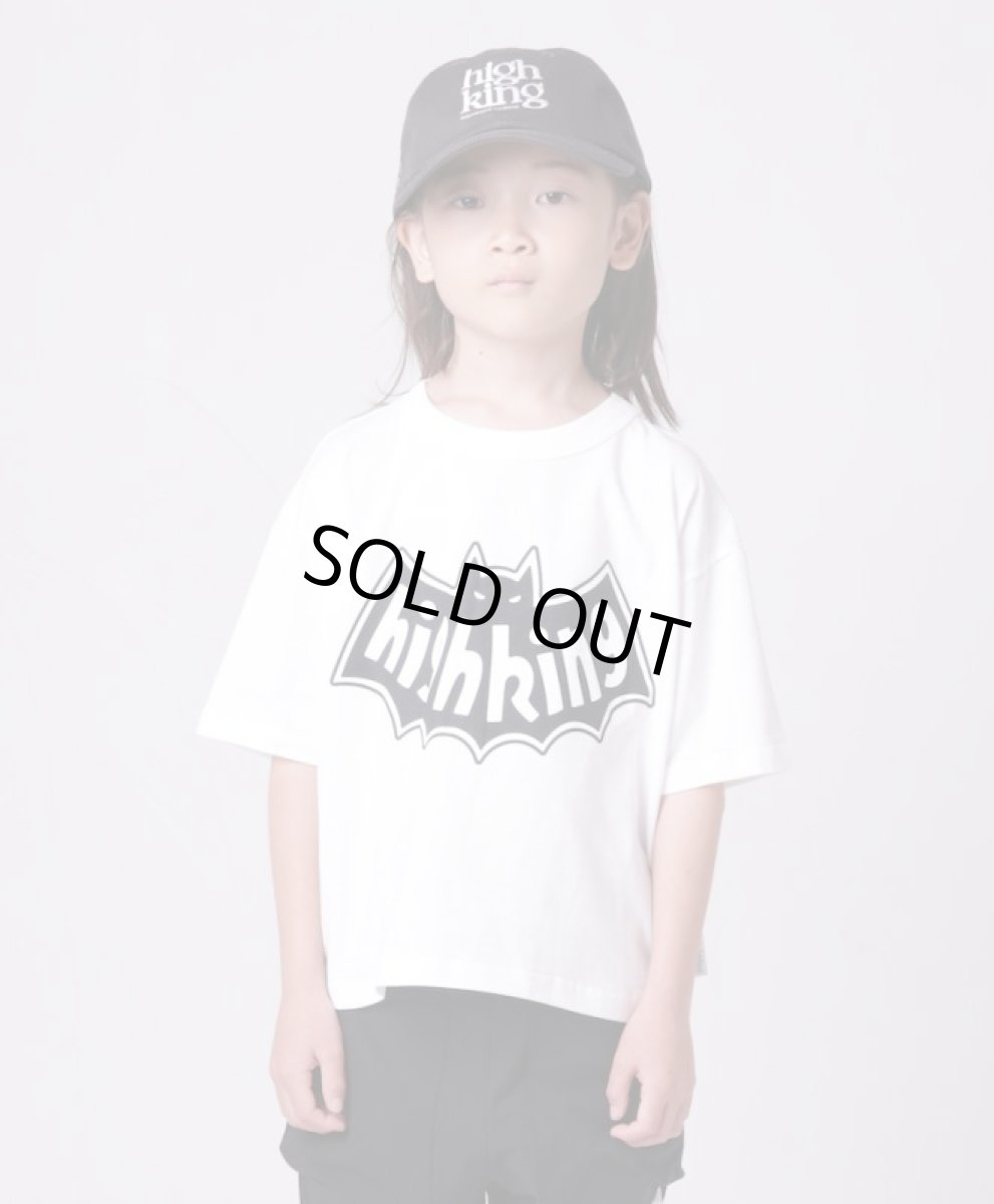画像1: HIGHKING ハイキング bat short sleeve white 100cm 110cm 120cm (1)