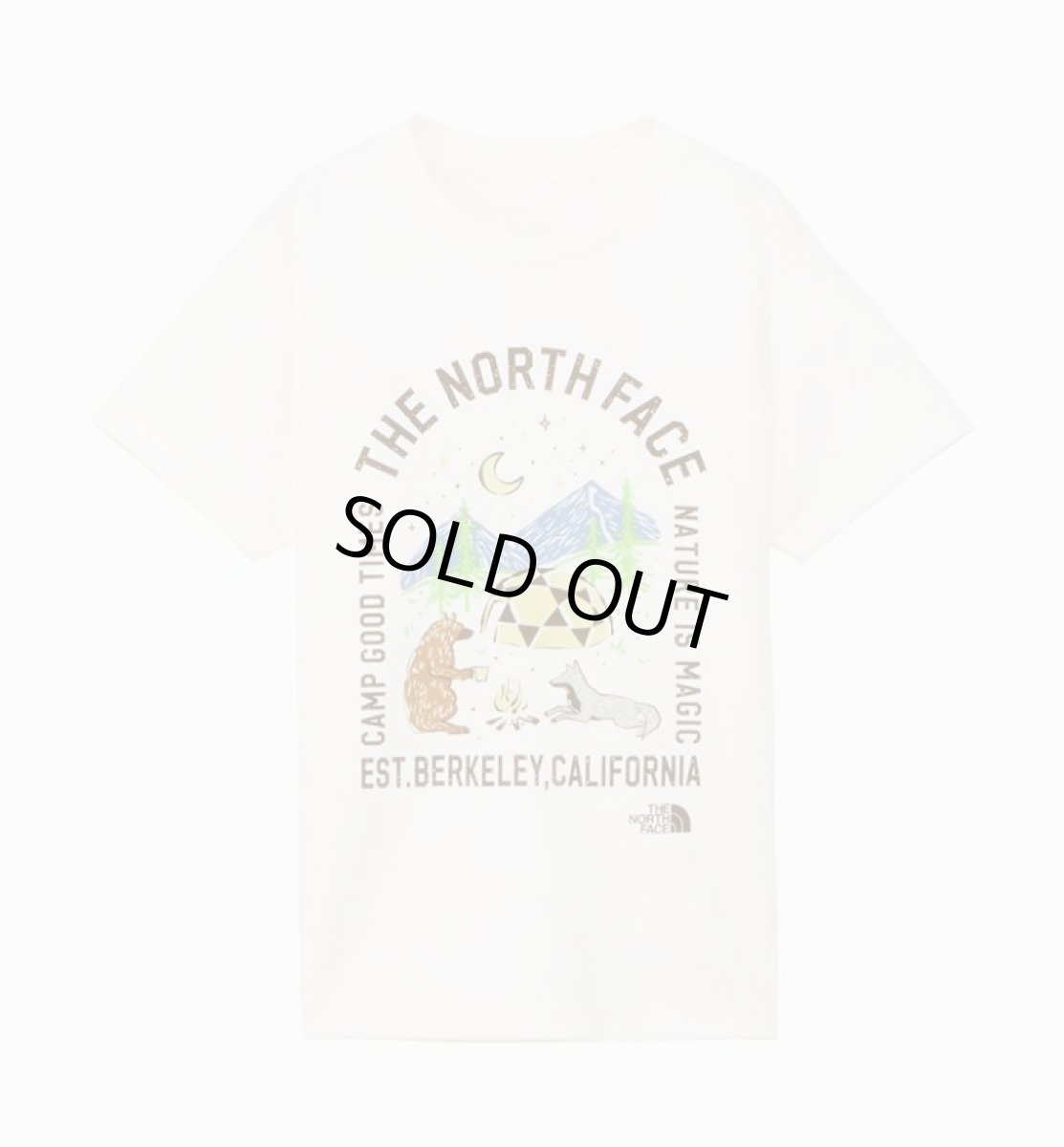画像1: THE NORTH FACE ザ・ノース・フェイス S/S Luminous Camp Graphic Tee キッズ ショートスリーブルミナスキャンプグラフィックティー オフホワイト・OW 100cm 110cm 120cm 130cm 140cm 150cm  (1)