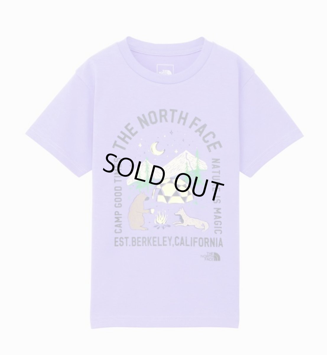 画像1: THE NORTH FACE ザ・ノース・フェイス S/S Luminous Camp Graphic Tee キッズ ショートスリーブルミナスキャンプグラフィックティー オプティックバイオレット・OV 100cm 110cm 120cm 130cm 140cm 150cm  (1)