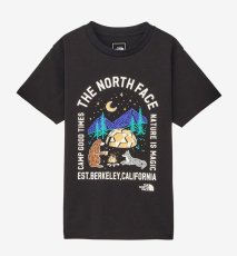 画像1: THE NORTH FACE ザ・ノース・フェイス S/S Luminous Camp Graphic Tee キッズ ショートスリーブルミナスキャンプグラフィックティー ブラック・K 100cm 110cm 120cm 130cm 140cm 150cm  (1)