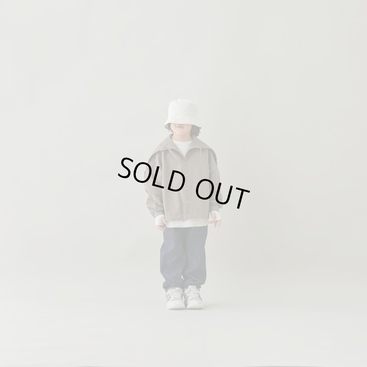 画像4: MOUN TEN./MOUNTEN/マウンテン/キッズ/ジュニア/子供服 C/N typewriter sailor hood shirt mocha 0(145-155cm) (4)