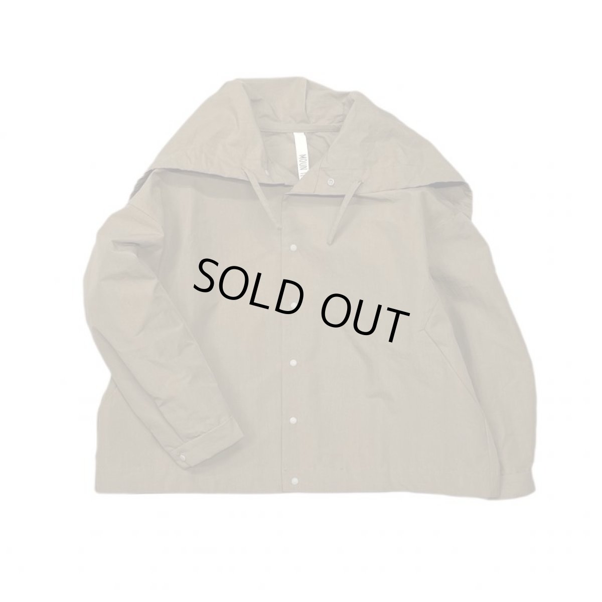 画像2: MOUN TEN./MOUNTEN/マウンテン/キッズ/ジュニア/子供服 C/N typewriter sailor hood shirt mocha 0(145-155cm) (2)