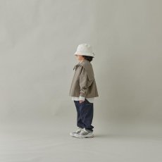 画像5: MOUN TEN./MOUNTEN/マウンテン/キッズ/ジュニア/子供服 C/N typewriter sailor hood shirt mocha 0(145-155cm) (5)