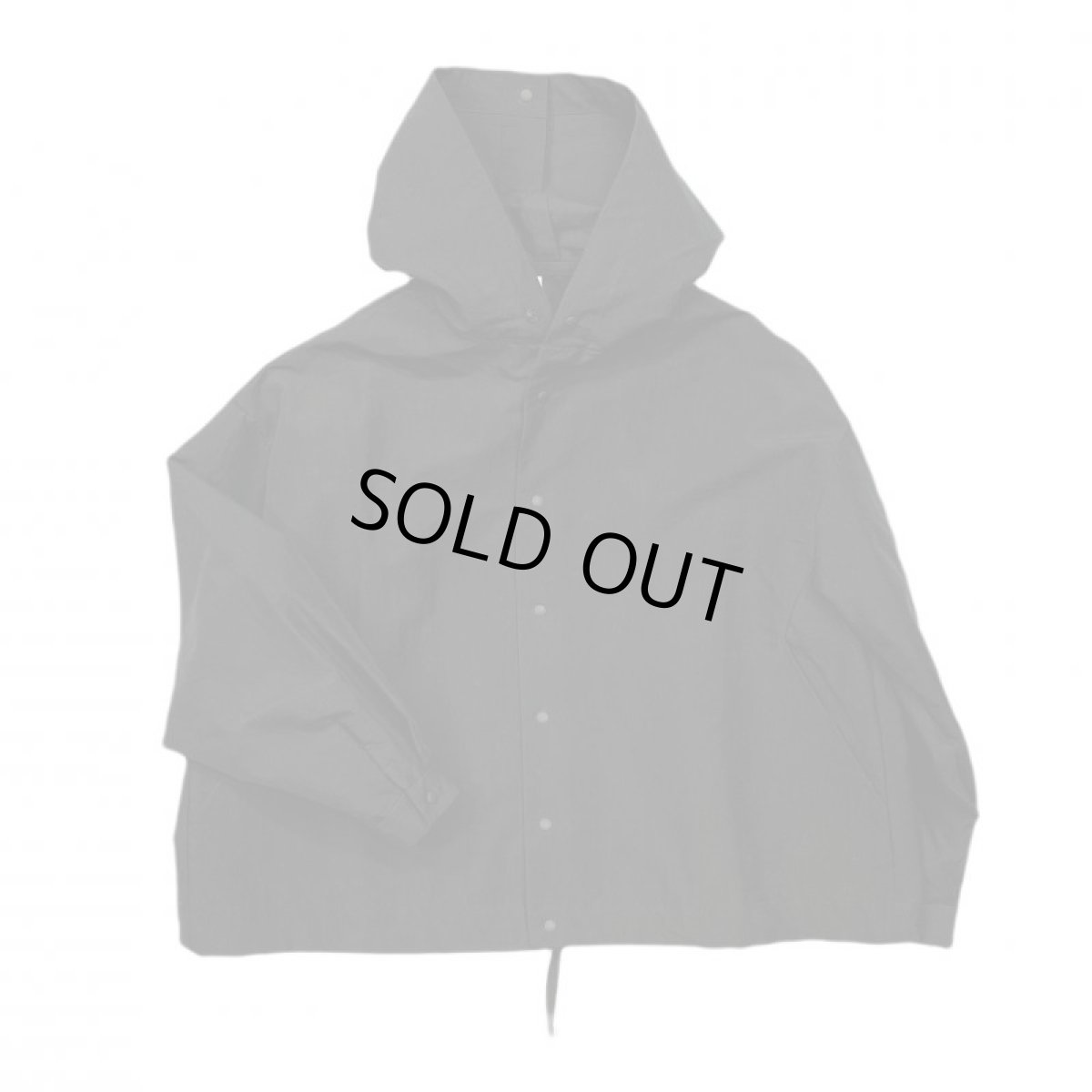 画像2: MOUN TEN. マウンテン C/N typewriter sailor hood shirt black 0(145-155cm) (2)