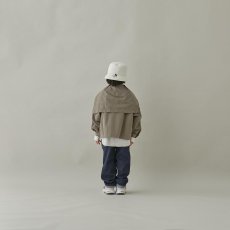 画像6: MOUN TEN./MOUNTEN/マウンテン/キッズ/ジュニア/子供服 C/N typewriter sailor hood shirt mocha 0(145-155cm) (6)