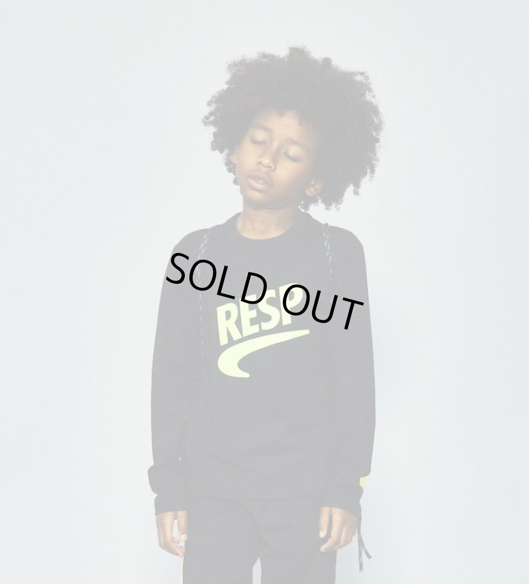 画像2: RESP/アールイーエスピー/キッズ/ジュニア/子供服 RE/SP L/S Tee BLACK 130cm 140cm 150cm 160cm  (2)