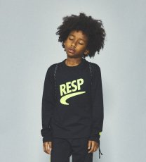 画像2: RESP/アールイーエスピー/キッズ/ジュニア/子供服 RE/SP L/S Tee BLACK 130cm 140cm 150cm 160cm  (2)