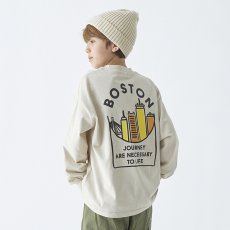 画像1: ジェネレーター/GENERATOR/キッズ/ジュニア/子供服 BOSTON L/S Tシャツ EC/エクリュ 110cm 120cm 130cm 140cm 150cm 160cm (1)