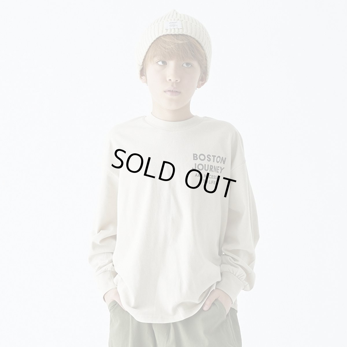 画像2: ジェネレーター/GENERATOR/キッズ/ジュニア/子供服 BOSTON L/S Tシャツ EC/エクリュ 110cm 120cm 130cm 140cm 150cm 160cm (2)