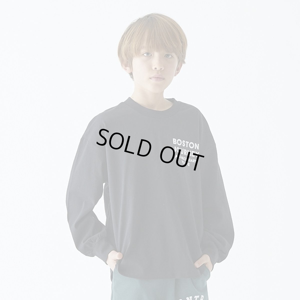 画像2: ジェネレーター/GENERATOR/キッズ/ジュニア/子供服 BOSTON L/S Tシャツ BK/ブラック 110cm 120cm 130cm 140cm 150cm 160cm (2)