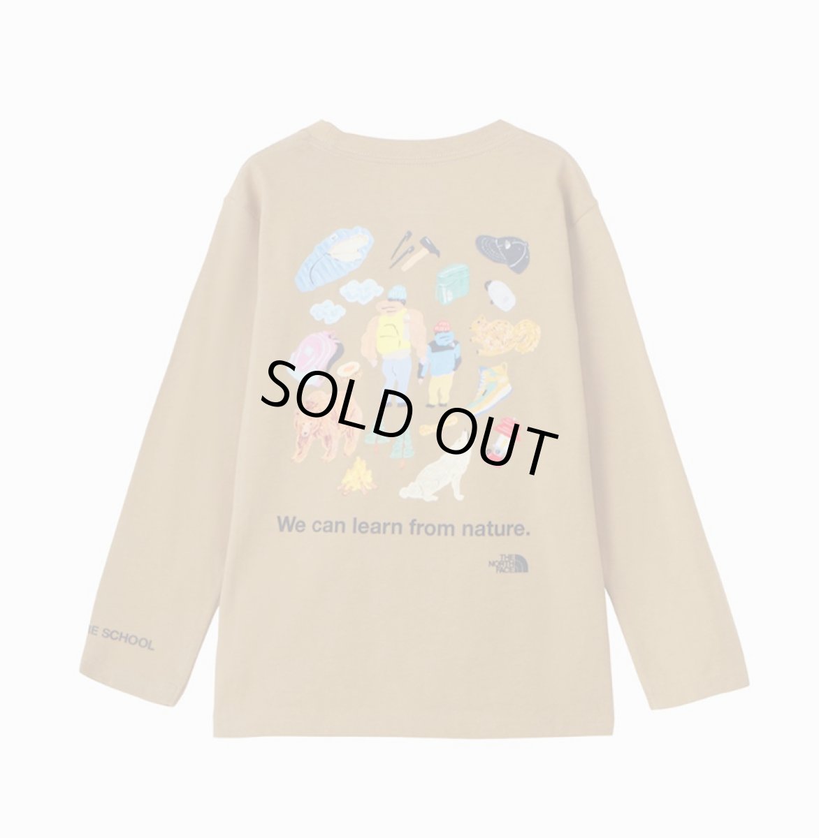 画像1: ザ・ノースフェイス/THE NORTH FACE/キッズ/ジュニア/子供服  L/S KNS TEE ロングスリーブネイチャースクールティー ケルプタン・KT 100cm 110cm 120cm 130cm 140cm 150cm (1)