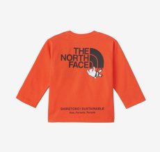 画像1: ザ・ノースフェイス/THE NORTH FACE/ベビー/子供服 B L/S SHIRETOKO TOKO TEE ロングスリーブシレトコトコティー TNFオレンジ・TO 80cm 90cm  (1)
