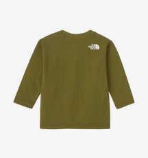 画像2: ザ・ノースフェイス/THE NORTH FACE/ベビー/子供服  B L/S GRAPHIC SQUARE LOGO TEE ロングスリーブグラフィックスクエアロゴティー フォレストオリーブ・FO 80cm 90cm  (2)