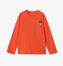 画像2: ザ・ノースフェイス/THE NORTH FACE/キッズ/ジュニア/子供服  L/S SHIRETOKO TOKO TEE ロングスリーブシレトコトコティー TNFオレンジ・TO 100cm 110cm 120cm 130cm 140cm 150cm (2)