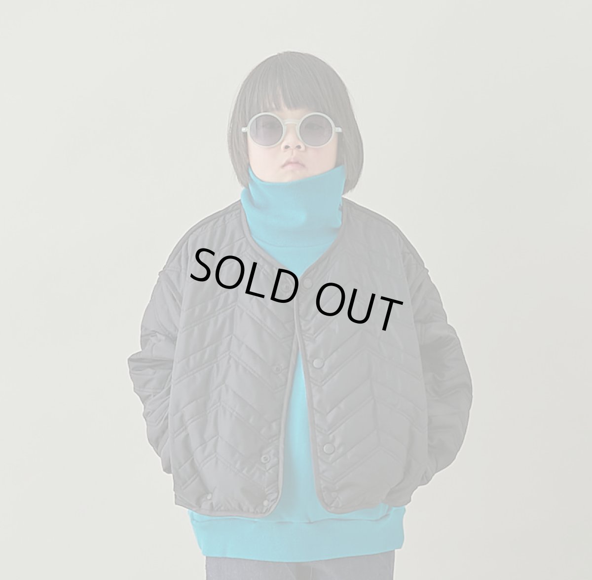 画像2: MOUN TEN./MOUNTEN/マウンテン/キッズ/ジュニア/子供服 zigzag quilt sepalate coat black 110cm 125cm 140cm (2)