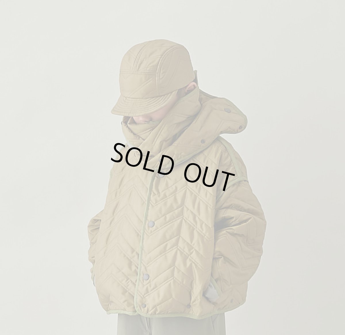 画像2: MOUN TEN. マウンテン zigzag quilt sepalate coat light khaki (110cm〜140cm) (2)