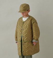 画像1: MOUN TEN. マウンテン zigzag quilt sepalate coat light khaki (110cm〜140cm) (1)