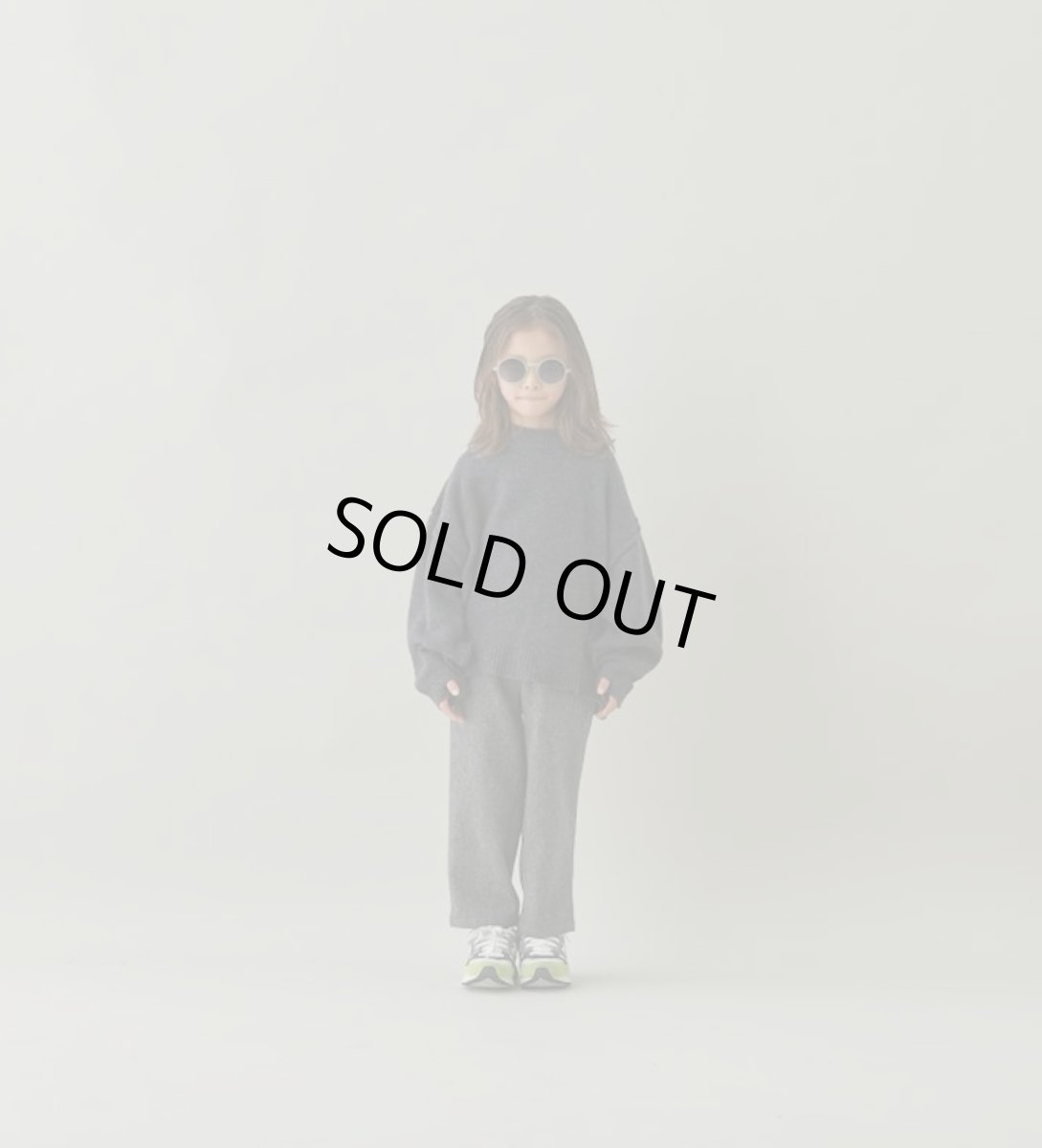 画像4: MOUN TEN./MOUNTEN/マウンテン/キッズ/ジュニア/子供服 merino wide back york knit charcoal 0(145-155cm) (4)