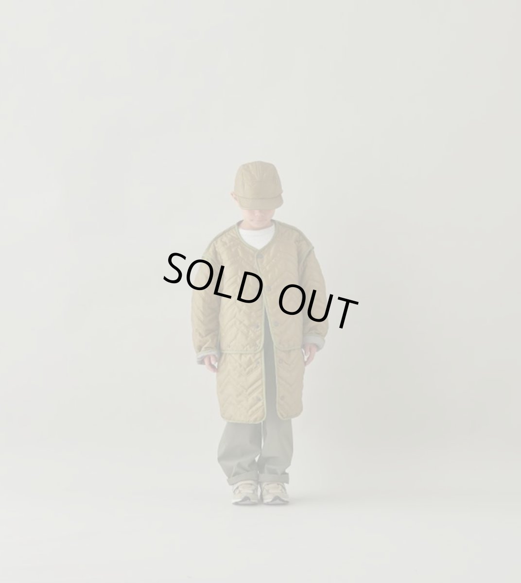 画像6: MOUN TEN./MOUNTEN/マウンテン/キッズ/ジュニア/子供服 zigzag quilt sepalate coat light khaki 0(145-155cm) (6)