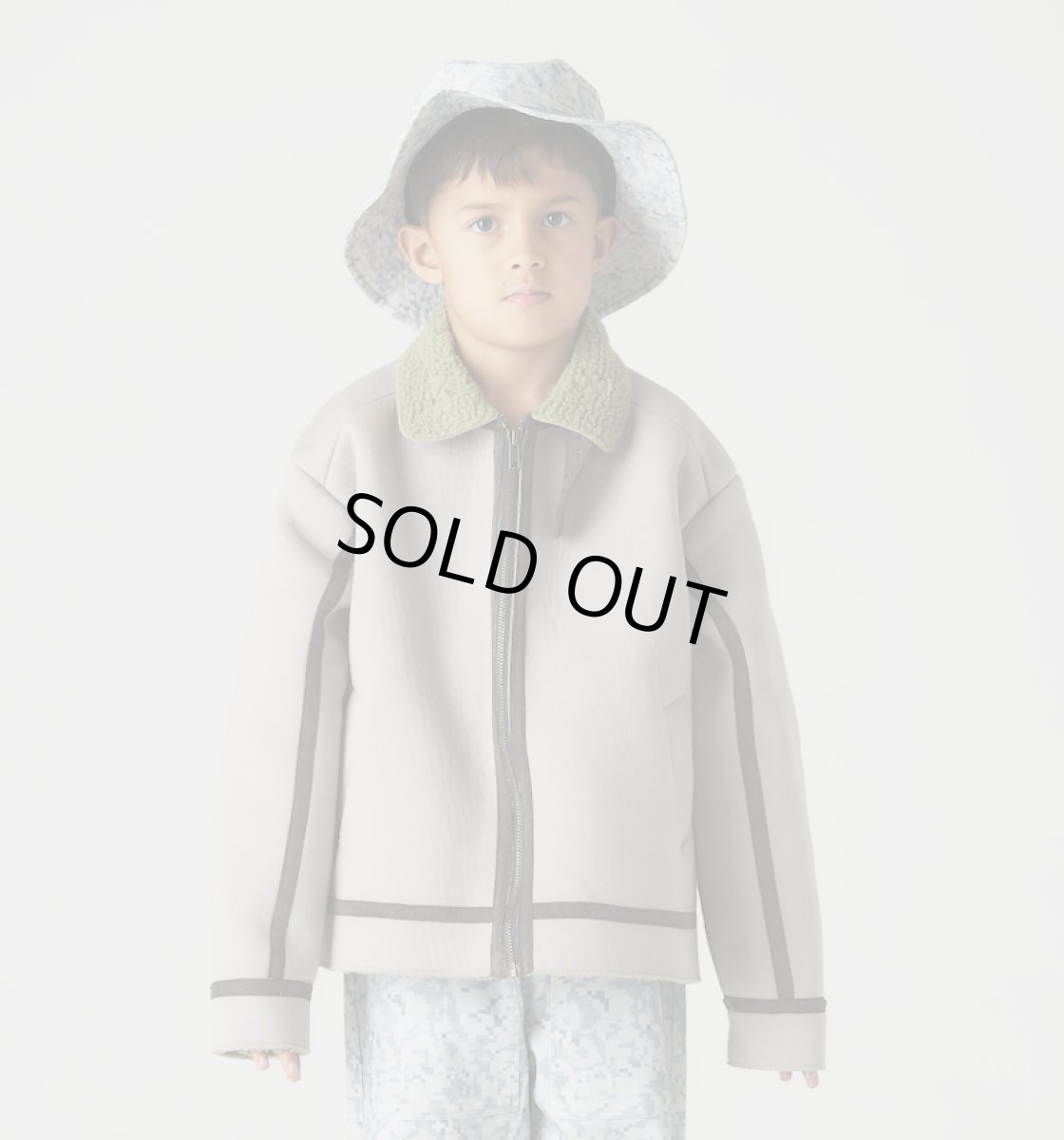 画像1: SMOOTHY/スムージー/キッズ/子供服 F.ムートンJK GRAY 90cm 100cm 110cm 120cm 130cm 140cm 150cm 160cm (1)