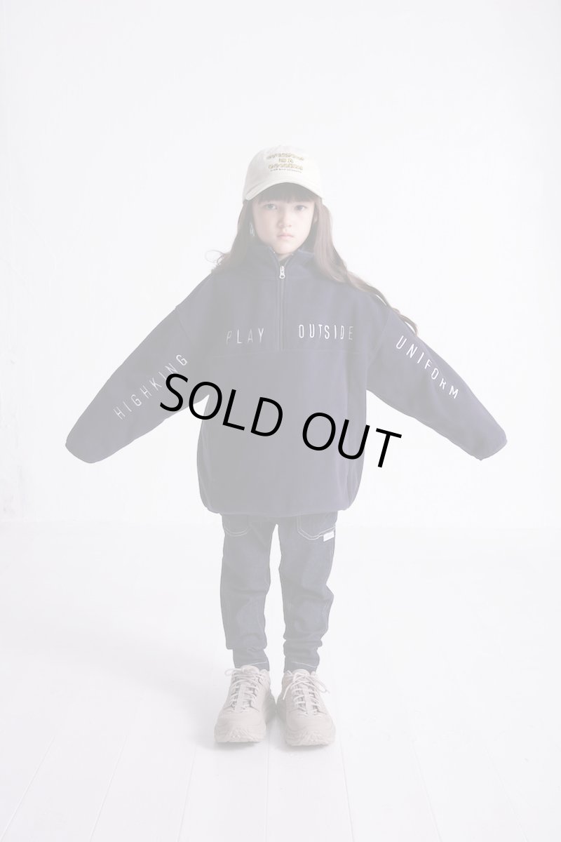 画像3: 【SALE50%OFF】ハイキング HIGHKING outside sweat navy 120cm 130cm 140cm 150cm 160cm 170cm (3)
