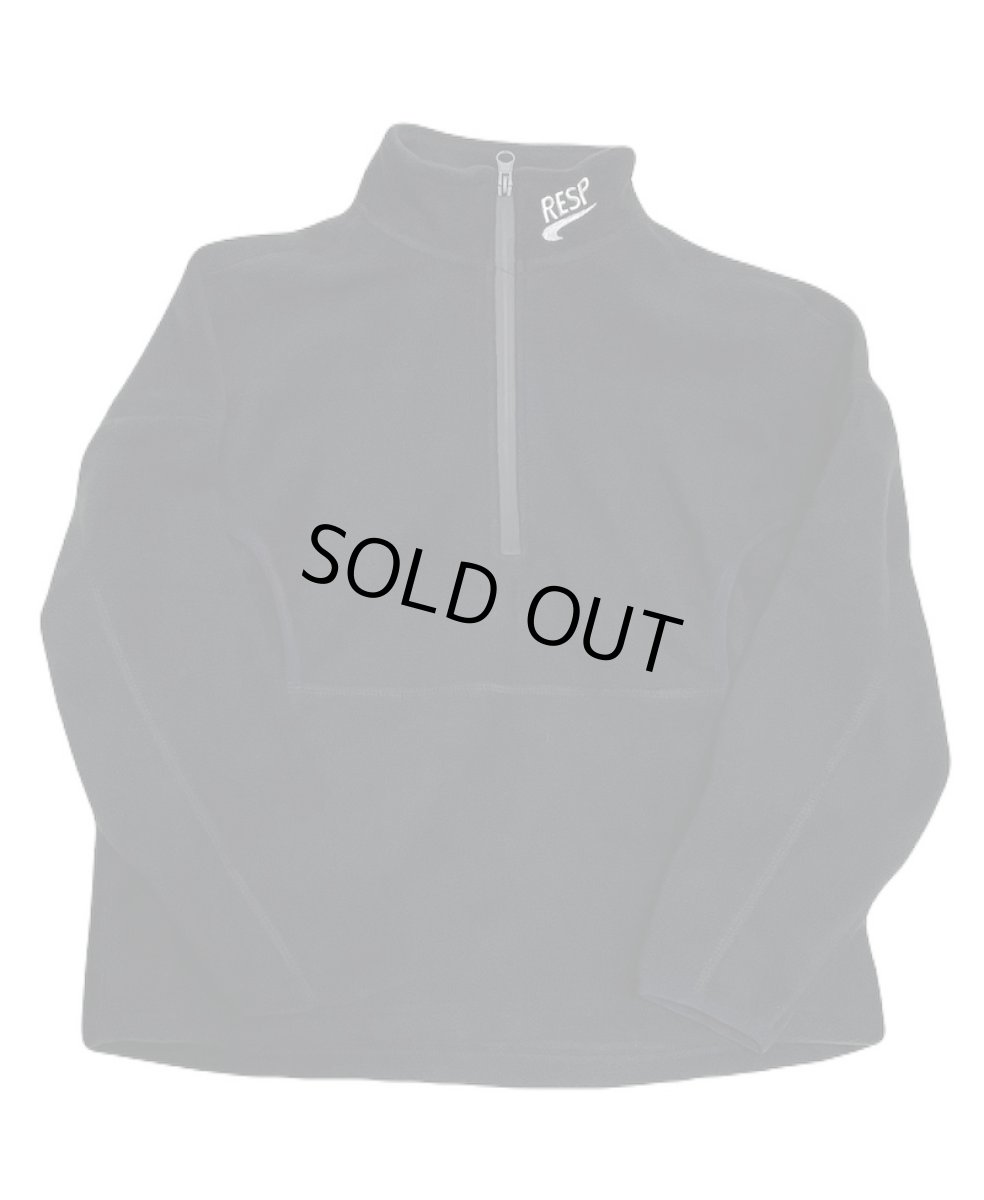 画像1: 【SALE60%OFF】RESP アールイーエスピー RE/SPフリースハーフジップジャケット BLACK  (1)