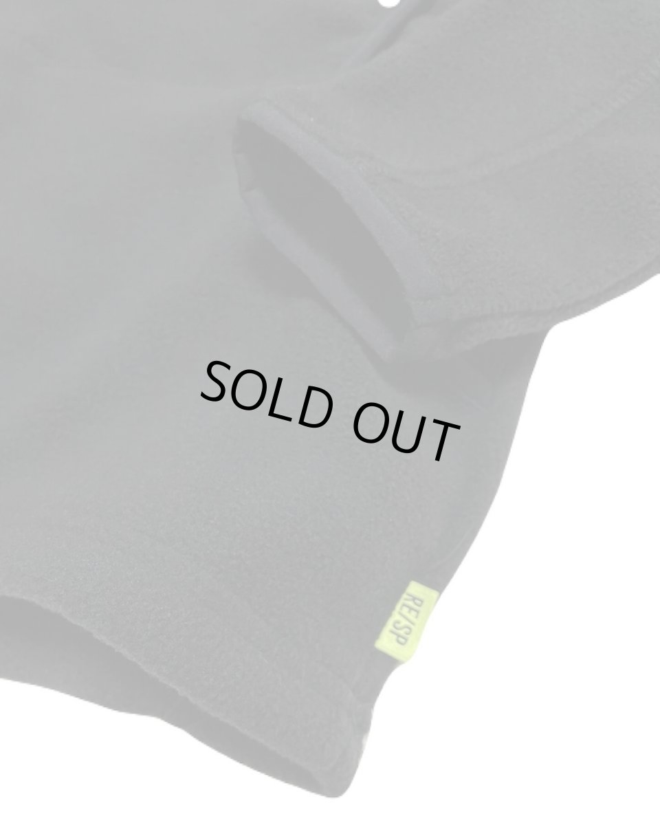 画像8: 【SALE60%OFF】RESP アールイーエスピー RE/SPフリースハーフジップジャケット BLACK  (8)